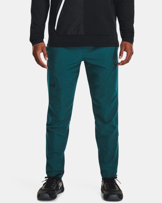 Men's UA Unstoppable Brushed Pants in Green image number 0